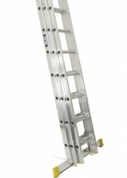 Professional Aluminium Extension Ladder-Three Section Push Up to EN131-2