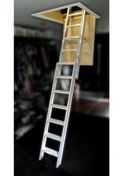 Spring Counterbalanced Sliding Aluminium Loft Ladder