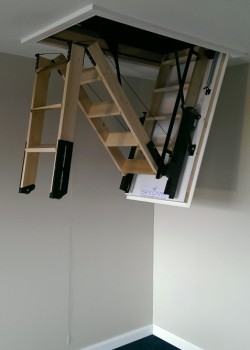 The Skylark 3 Section Electric Timber Folding Loft Ladder